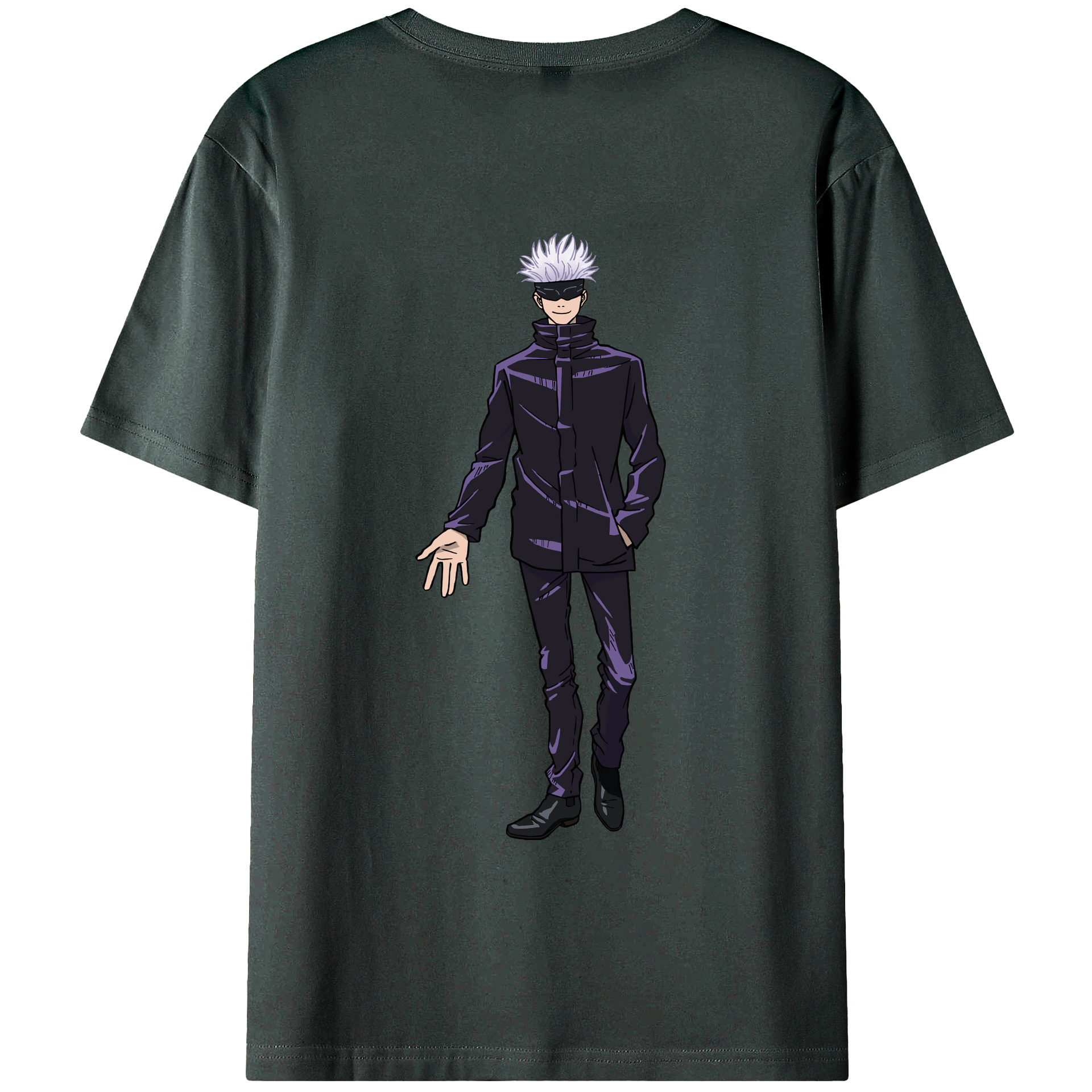 （画像用） 呪術廻戦 Jujutsu Kaisen 綿100％ メンズ半袖Tシャツ（バックプリント） 通気性
